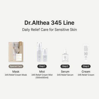 345 Relief Serum, Korean Vegan Skin Care, 0.50 Fl Oz | Daily Hydrating Serum for Dry & Irritated Skin, Helps Soothe Redness with Tea Tree Leaf Water & Niacinamide & Panthenol